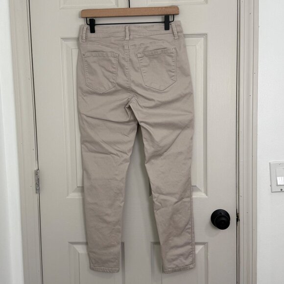 Curve Appeal Minimalist Jegging Jeans Womens 6 Cream Stretch Elegant Classic - Picture 2 of 14